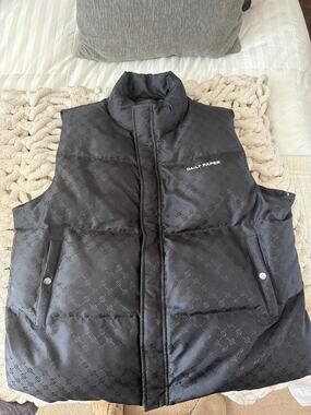 Daily Paper Black Monogram Puffer Vest
